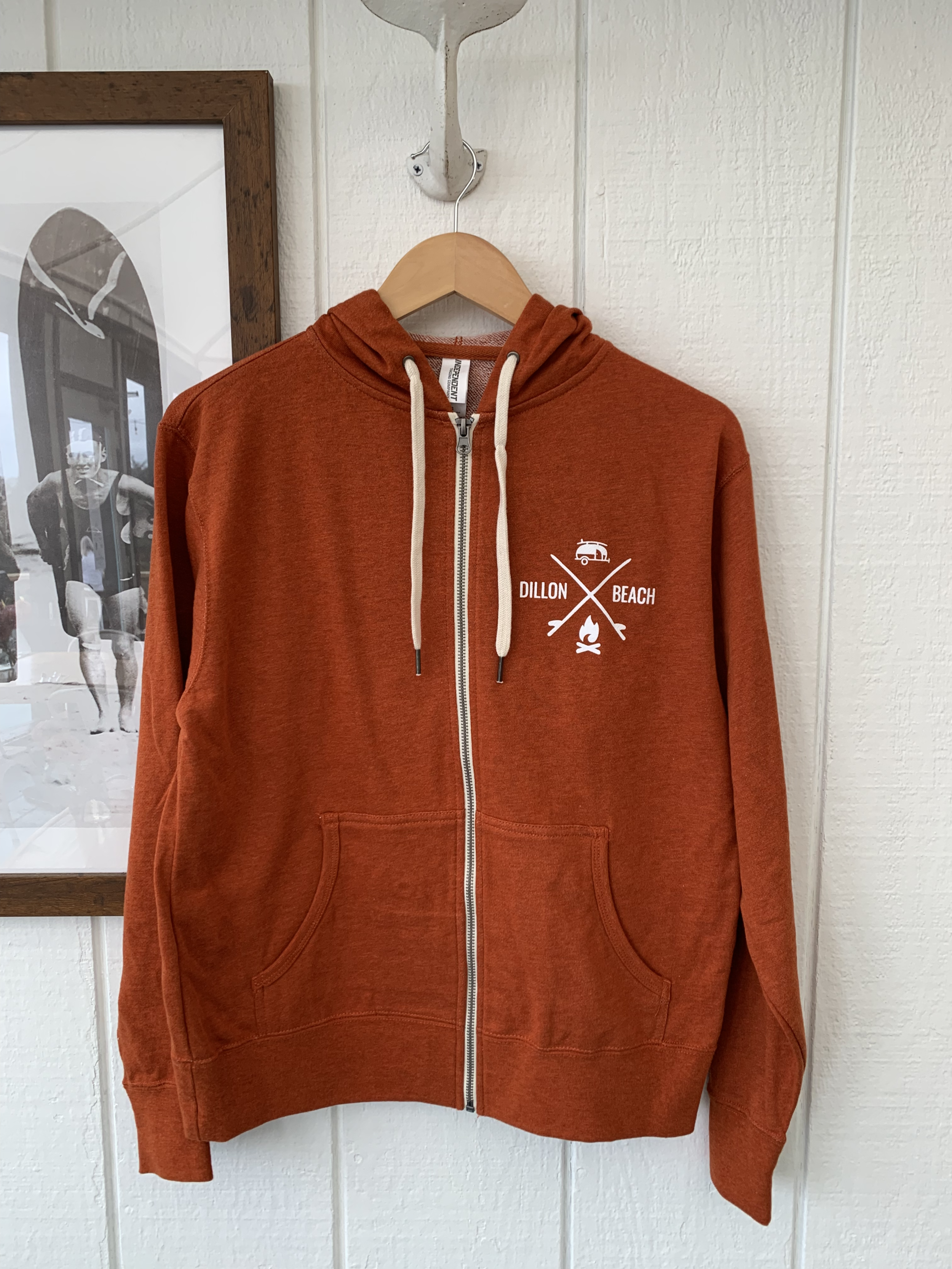 Burnt orange zip up hoodie clearance